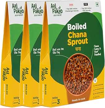 Aaj Pakao - Boiled Chana Sprout Beans/Bengal Gram | 900gms | Ready